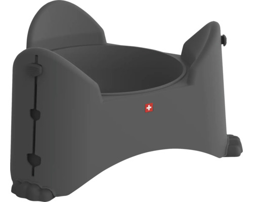 Pot pour enfant gris avec croix suisse