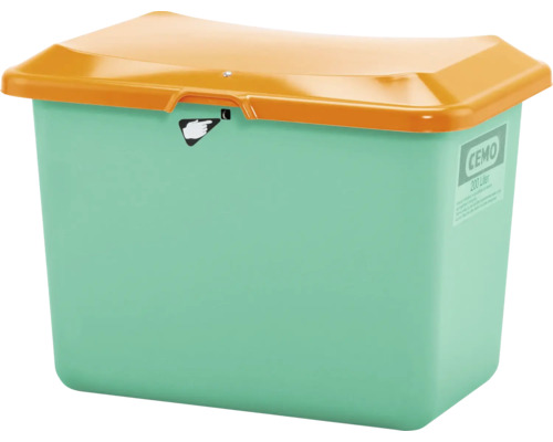 Cemo Conteneur à sel de déneigement avec couvercle, 200 litres