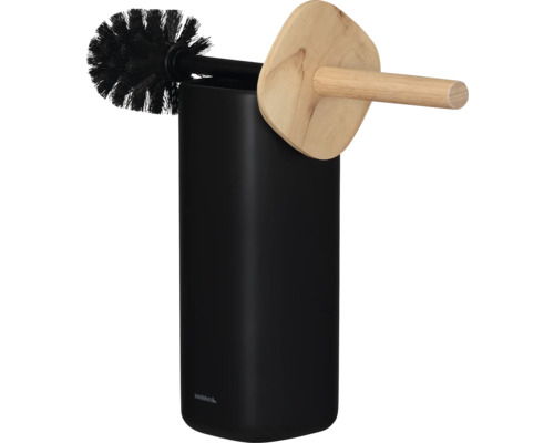 Toilettenbürste mit Halterung und Holzdeckel