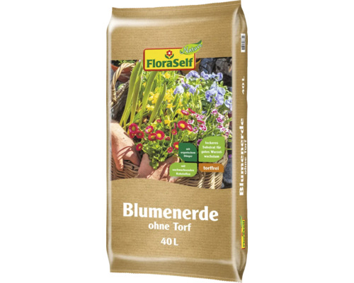 Terreau Floraself sans tourbe, sac de 40 litres