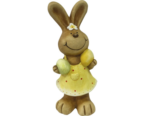 Figurine décorative lapin de Pâques Lafiora 37 cm jaune