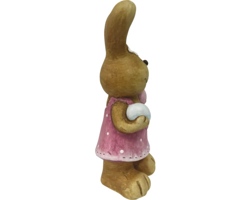 Figurine décorative lapin de Pâques avec oeuf