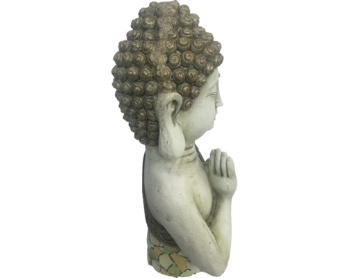 Buddha Statue für den Garten, aus Steingut, betende Haltung