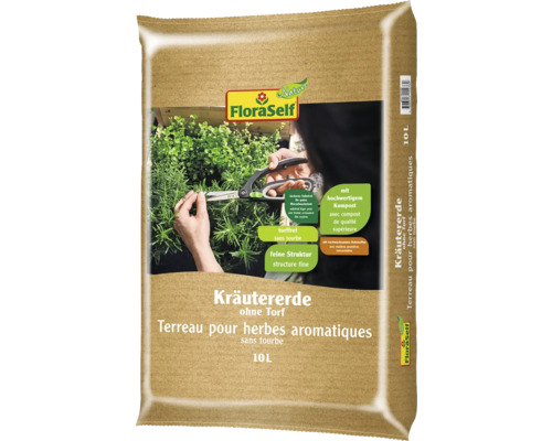 Kräutererde torffrei FloraSelf Nature 10 L