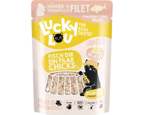 Lucky Lou Hühner- und Thunfischfilet Katzenfutter