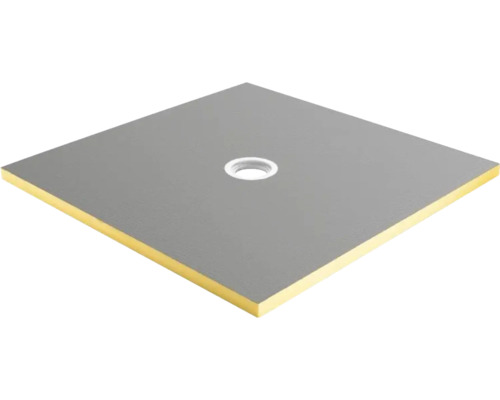 Receveur de douche carrelable Swisspor swissporBOARD Doccia Punto 120 x 120 x 4 cm évacuation centrale 300063 Receveur de douche carré avec écoulement
