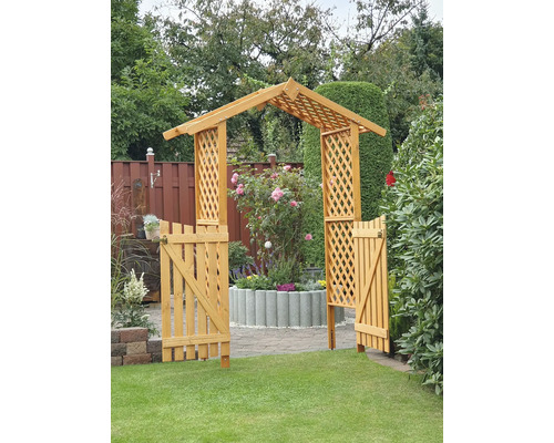 Rosenbogen, Pergola promadino inkl. Türen 167 x 53 x 219 cm braun