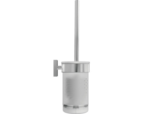Garniture de brosse de WC murale avec brosse et récipient