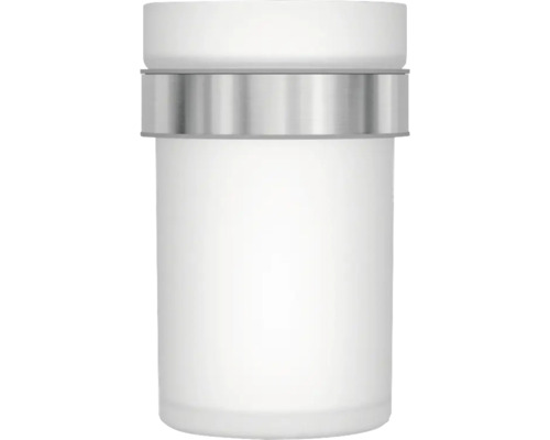 Boîte de conservation blanche avec couvercle en métal