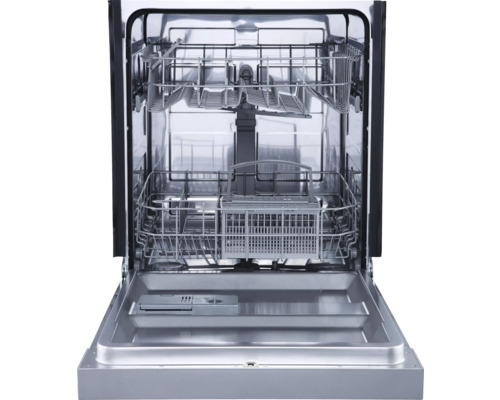 Offener Geschirrspüler mit Körben