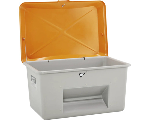 Offene Streugutbox aus Kunststoff mit Deckel