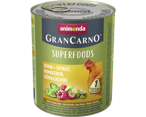 Pâtée pour chien animonda Gran Carno Superfood poulet & épinards 800 g