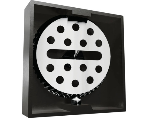 Horloge murale décorative avec disque rond et motif perforé