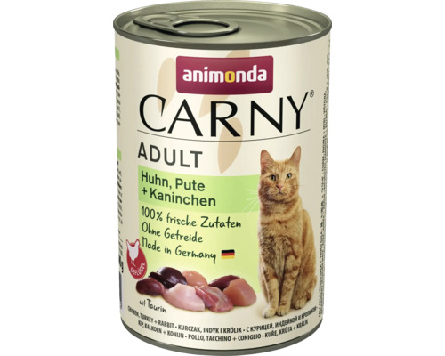 Katzenfutter nass animonda Carny Adult Huhn & Pute & Kaninchen 400 g