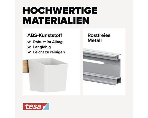 "Materialien: ABS-Kunststoff, robust, langlebig und leicht zu reinigen