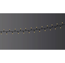 Guirlande lumineuse avec LED blanc chaud sur câble noir
