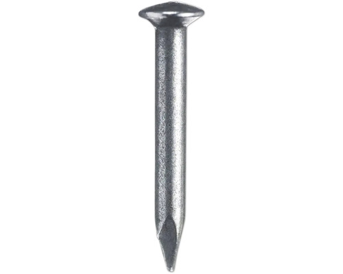 Ein einzelner Stahlnagel mit flachem Kopf