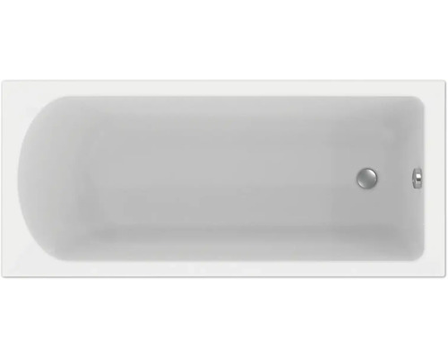 Rechteckige Badewanne mit Abfluss und Überlauf