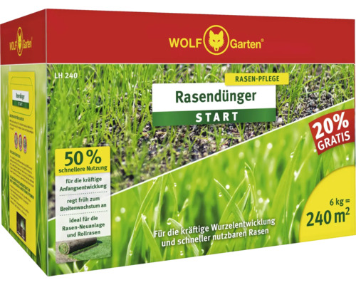 Engrais pour gazon START WOLF-Garten 6,25kg 250 m²