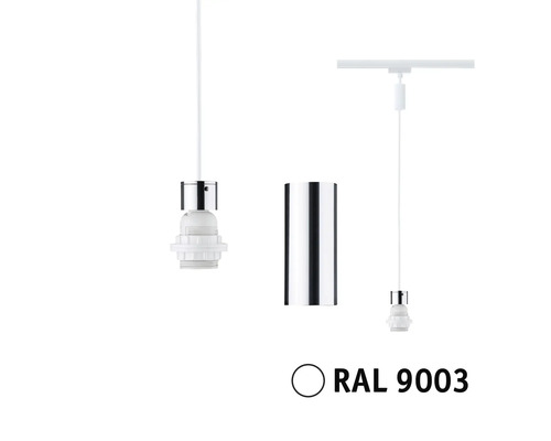 Suspension Paulmann URail 2Easy E27 max.20W à intensité lumineuse variable blanc signalisation 230V