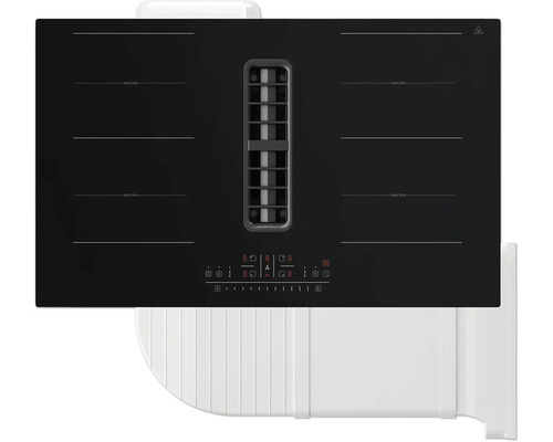 Induktionskochfeld mit integriertem Dunstabzug