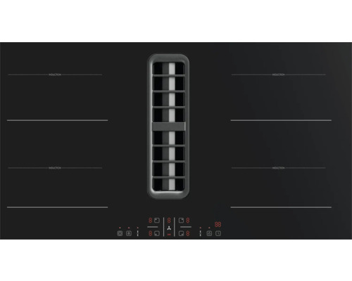 Induktionskochfeld mit Dunstabzugshaube
