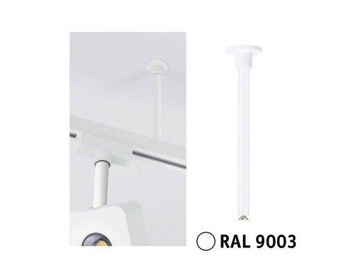 Aufhängung für Schienensystem RAL 9003