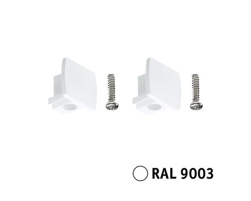 Deux supports blancs avec vis