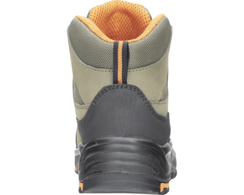 Vue arrière d''une chaussure de travail montante