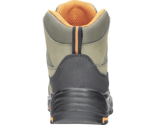 Vue arrière d''une botte d''extérieur avec surface textile et contrefort de talon renforcé