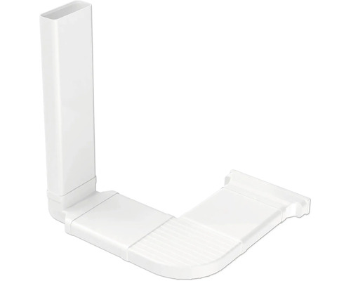 Rallonge de puits pièce intermédiaire PKM acier inoxydable 50864 Coude de descente pluviale rectangulaire en plastique