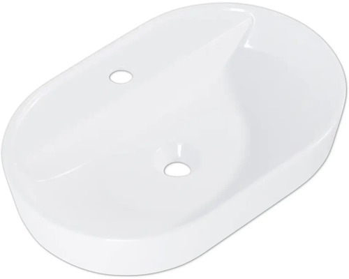 Lavabo à poser Jungborn NONUS DECEM 612 x 412 mm blanc brillant