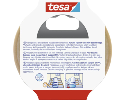 Ruban adhésif Tesa pour moquettes et revêtements de sol en PVC
