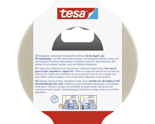 Ruban adhésif Tesa pour moquette et revêtements de sol en PVC
