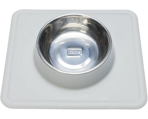 Gamelle pour chien Karlie en acier inoxydable sur support