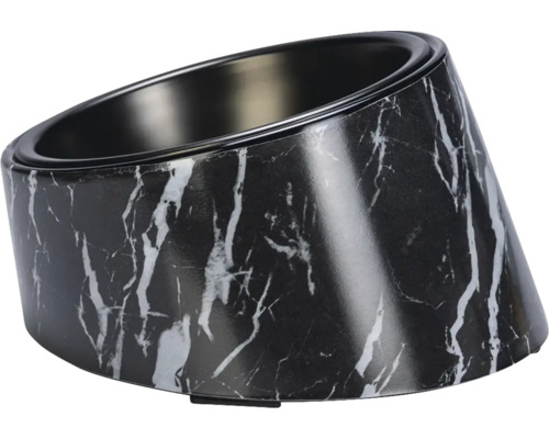 Schwarzer Kerzenständer mit Marmoroptik