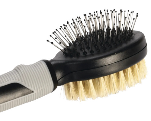 Doppelbürste für die Tierpflege mit Borsten und Stiften