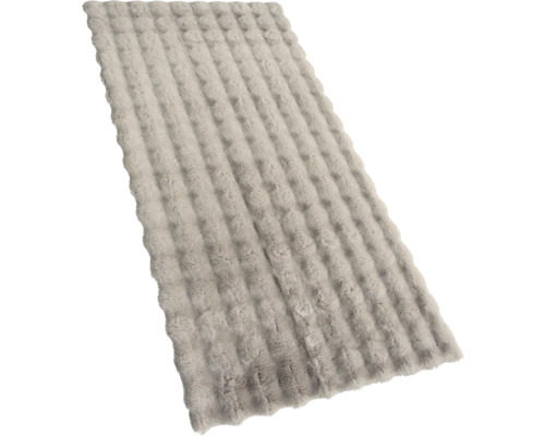 Grauer Badteppich mit Noppenstruktur
