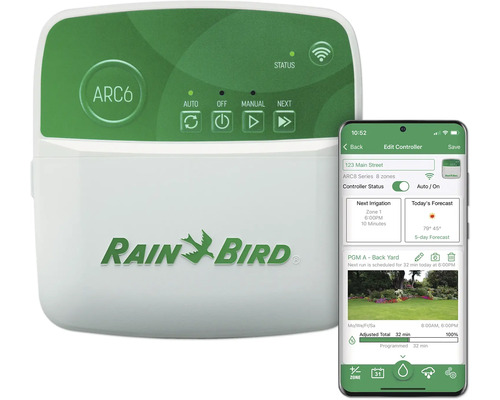Rain Bird ARC6 Contrôleur d''irrigation intelligent avec application pour smartphone