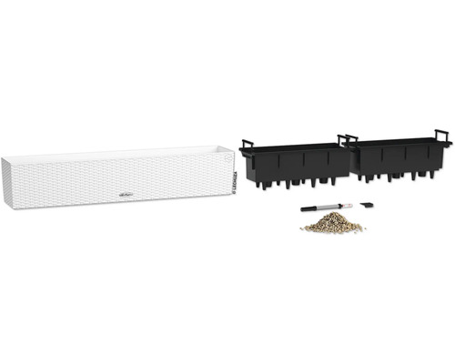 Lechuza Balconera Pflanzkasten mit Einsätzen, Substrat und Wasserstandsanzeiger