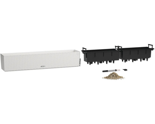 Jardinière avec système d''irrigation, inserts de plantation, indicateur de niveau d''eau et granulés de plantation