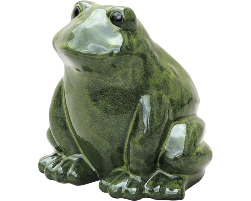 Figurine décorative grenouille Lafiora h 25,5 cm céramique vert