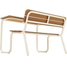 Banc de parc en bois et métal