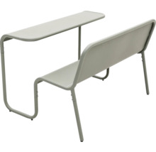 Banc de jardin avec table intégrée
