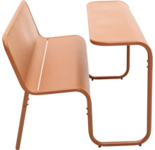 Banc métallique avec table intégrée pour l''extérieur