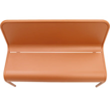 Banc de jardin en métal vu de dessus