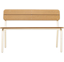 Banc de jardin avec dossier et structure en métal