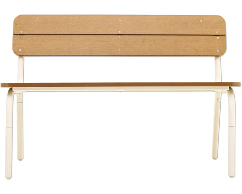 Banc de jardin avec dossier et structure en métal