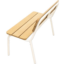 Banc en bois avec cadre métallique pour l''extérieur