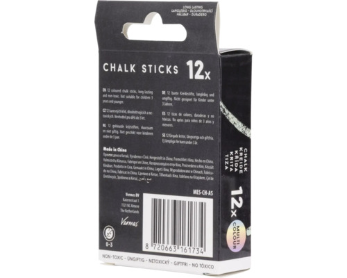 Paquet de douze bâtons de craie pour enfants